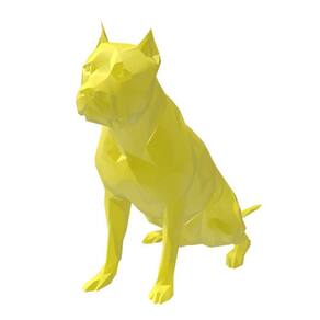 Pitbull Low Poly Geométrico Decoração 3D