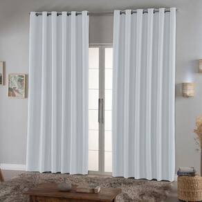 Cortina Blackout 2,70M X 2,50M Em Tecido Branco - Requinte