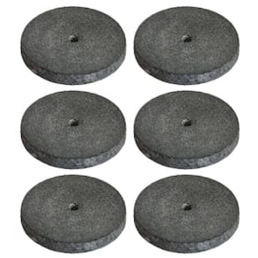 Kit 6 Roda Borracha 22Mm Polir Extra Grosso Micro Retíficas