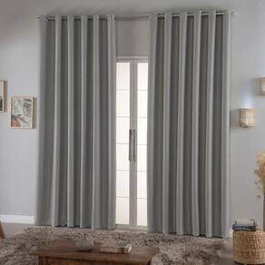 Cortina Blackout 2,70M X 2,50M Em Tecido Prata - Requinte