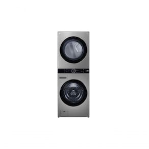 Lavadora e Secadora Elétrica Smart LG WashTower 17kg Aço Escovado com Inteligência Artificial AIDD WK17VS6A 220V