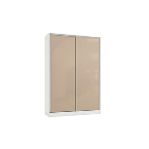 Guarda-Roupa 2 Pts Correr Kappesberg Adapt Branco/Macadâmia