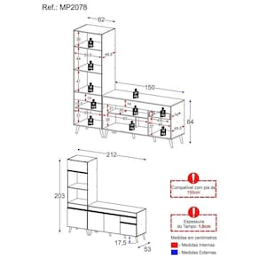 Cozinha Compacta Veneza Gw Mp2078 Com Armário E Balcão Branca