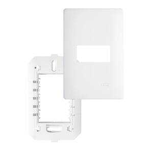 Placa Com Suporte Fame Habitat 4x2 Para Módulo Horizontal Branco