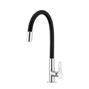 Torneira Lorenzetti Lorenflex 1177 B27 Com Bica Flexível De Bancada Preta