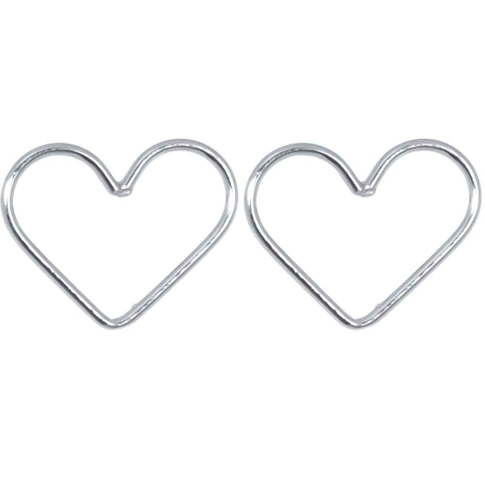 Brinco Coração Vazado Aço Inoxidável