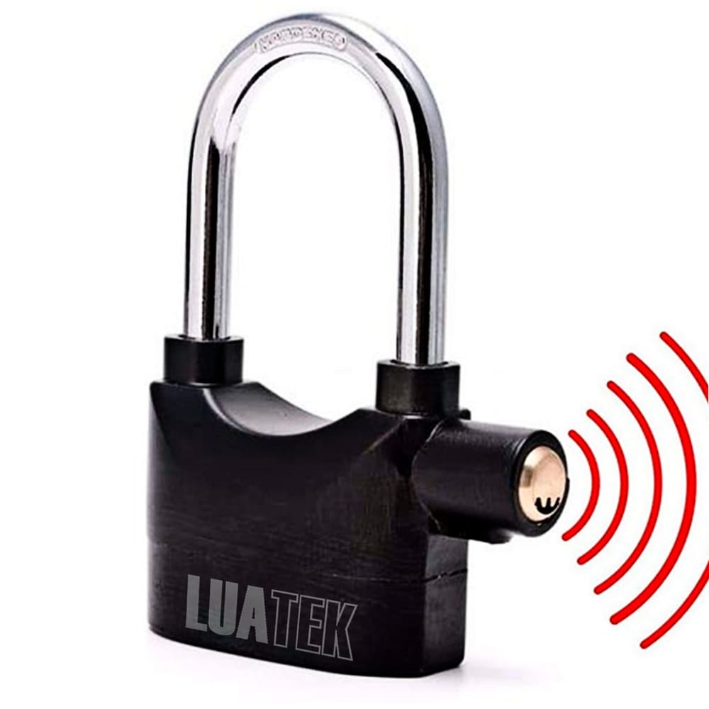 Cadeado com Alarme Sirene Grande Anti furto 110db Som Alto Segurança