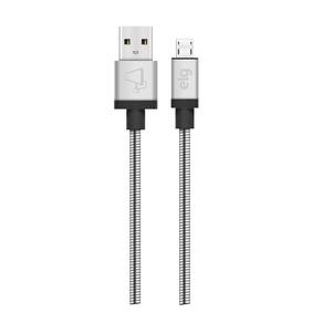 Cabo Carregador Micro USB Com Mola Inox Preto - ELG