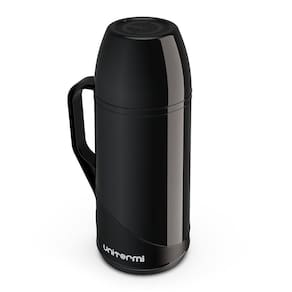 Garrafa térmica Unitermi Roma de vidro 0.5L - Preta