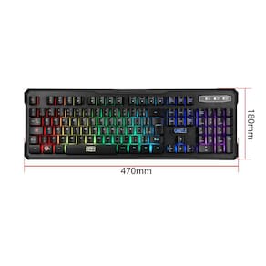 Teclado Gamer Tecnologia de Membrana Tripla e Led - ELG