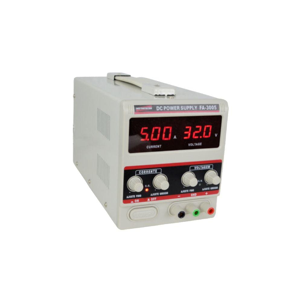 Fonte Alimentação Digital Tensão 32 Volts 1 Canal Corrente 5Am Laboratório Pesquisas Fa-3005 Instrutherm Com Certificado