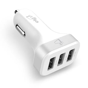 Carregador Veicular 3 Saída USB 2.1 Branco (DV 12-24V) - ELG