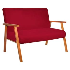 Namoradeira Decorativa Bally Veludo Vermelho - WD Decor