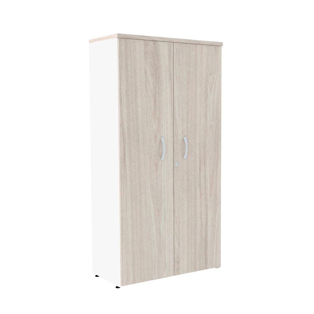 Armário Alto 2 Portas Pandin P25 - Nogueira/Branco