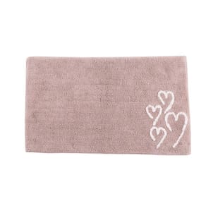 Tapete De Quarto Kids Infantil Bebê Algodão Retangular Vizapi Love 70x120Cm Marrom Castor Branco