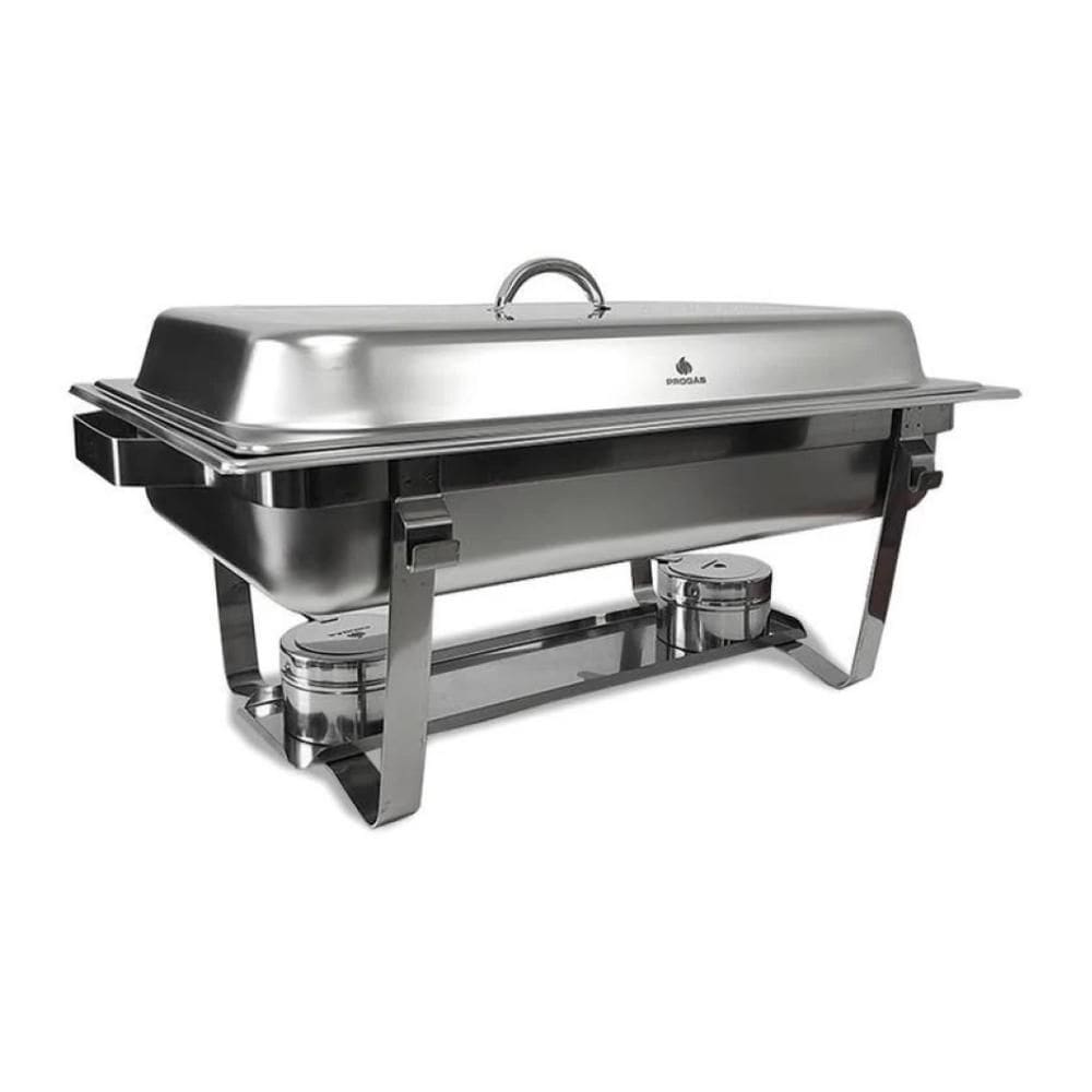 Rechaud 9 Litros Retangular Inox Pr111 Tampa Removivel 2 Cubas - Progas