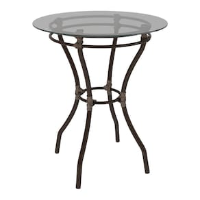 Mesa de Jardim/Área de Lazer 60cm Vidro e Aço com Junco Sintético Multimóveis CR8005