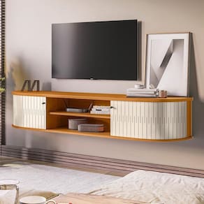 Rack Suspenso 02 Portas Algarve Cinamomo Off White Madetec
