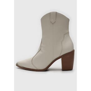 Bota Western Cano Baixo Vizzano Feminina - Branco