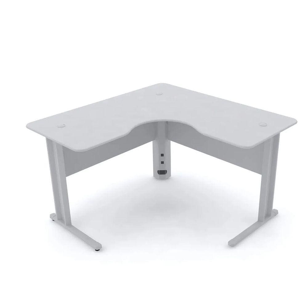 Mesa Em L P/ Escritório 130X130 Pandin Maxxi - Cinza