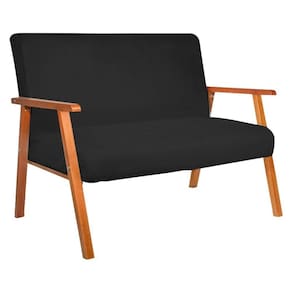 Namoradeira Decorativa Bally Veludo Preto - WD Decor
