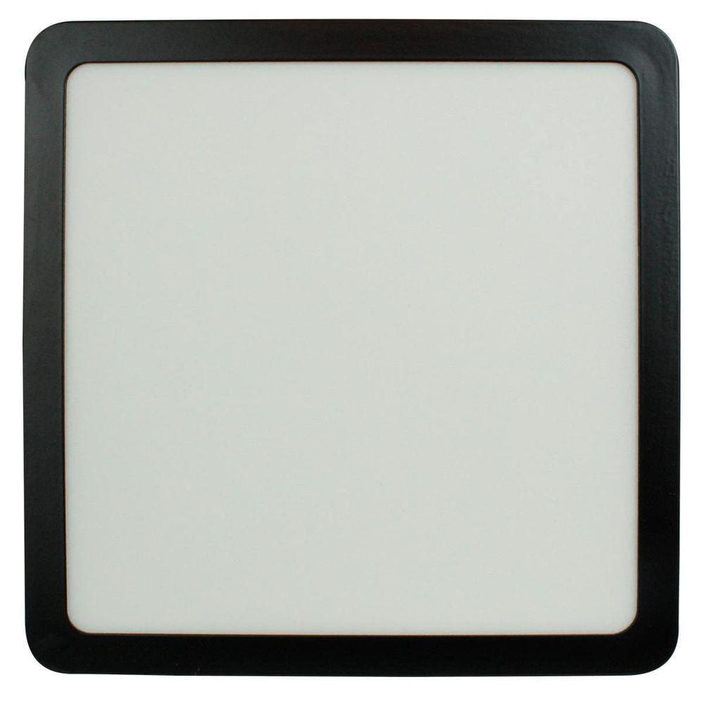 Painel De Led 18 W 6500K Quadrado Sobrepor Preto Foxlux