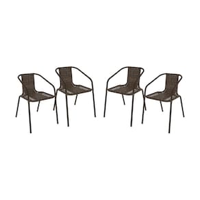 Kit 4 Cadeiras de Jardim Junco Sintético Multimóveis CR8009
