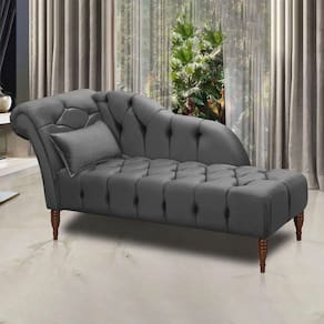 Chaise Longue Divã Montreal em Madeira de Reflorestamento Veludo 160cm Speciale Home