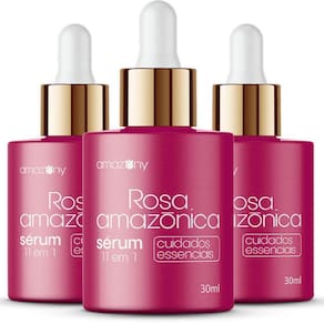 Sérum Rosa Amazônica 11 em 1 - Clareador 90ml 3 Unidades