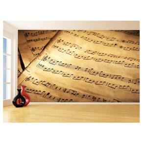 Papel De Parede Musica Partituras Nota Musical 3,5M Mus88