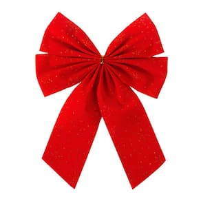 Kit 4 Laço Enfeite Grande 20Cm Vermelho Para Árvore De Natal