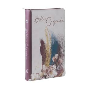Bíblia Nvi com Zíper - Capa em Couro Soft com Glitter