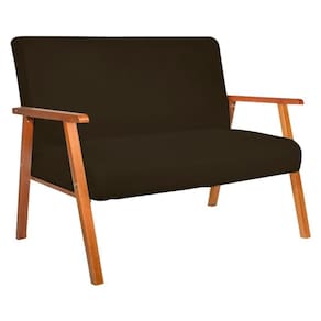 Namoradeira Decorativa Bally Veludo Marrom - WD Decor