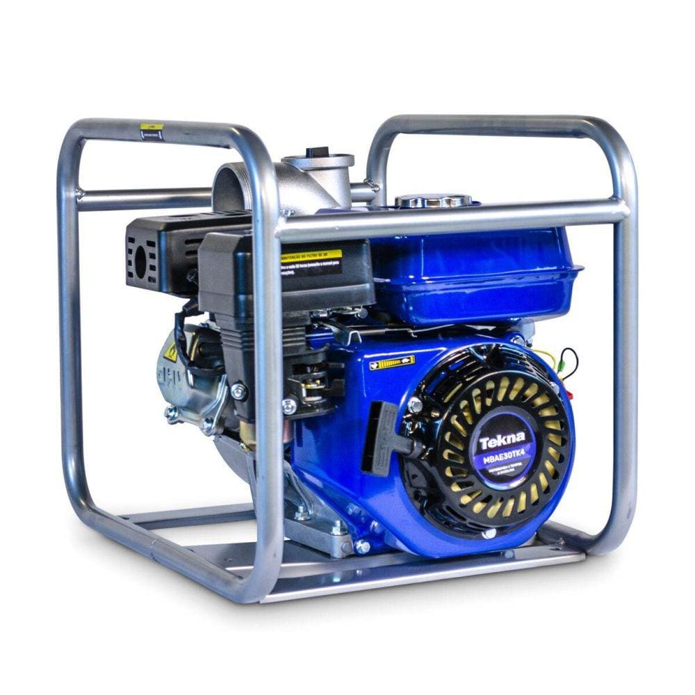 Motobomba Autoescorvante 3 X 3 Motor À Gasolina 4t 6.5hp com Quadro Partida Manual Tekna