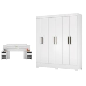 Conjunto Cabeceira e Guarda Roupa Casal Virgina