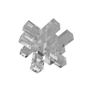 Peça Decorativa de Vidro Transparente 15cm RPH0001 BTC