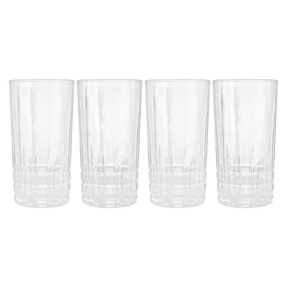 Jogo Copos Cristal Transparente Calcutá 370Ml 4 Peças Lyor