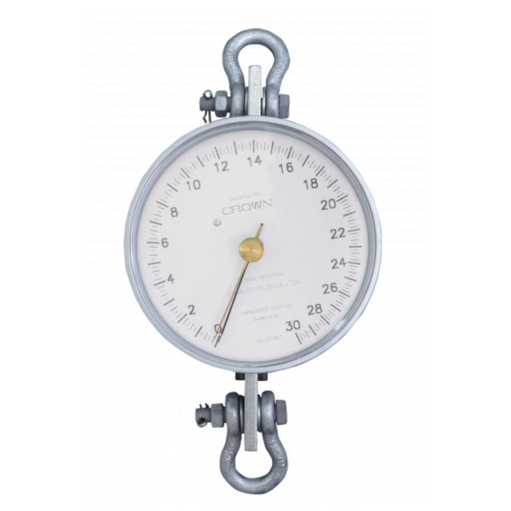 Dinamômetro Circular Analógico 0 A 3000Kg Força Graduação 20Kg Alumínio Br-3000 Portátil Instrutherm Maleta Certificado