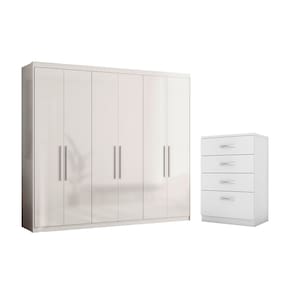 Guarda Roupa e Cômoda Barcelona Branco
