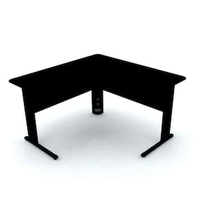 Mesa Em L P/ Escritório 130X130 Pandin Maxxi - Preta