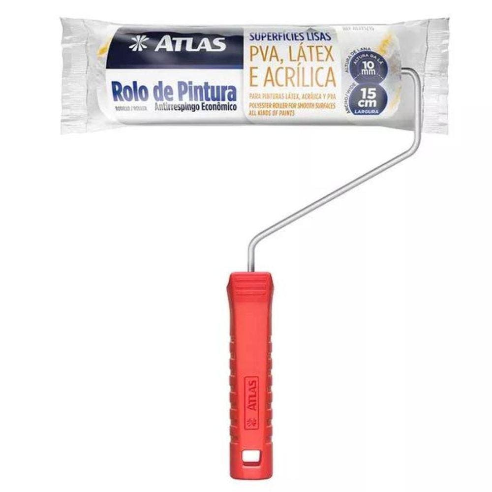 Rolo De Pintura Antirespingo Lã Sintética 15cm | Atlas