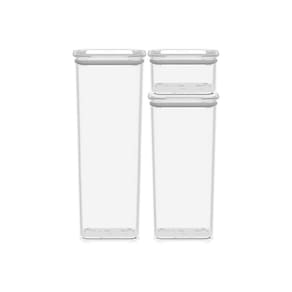Conjunto 3 Potes Herméticos Coza Modo Cor Cristal