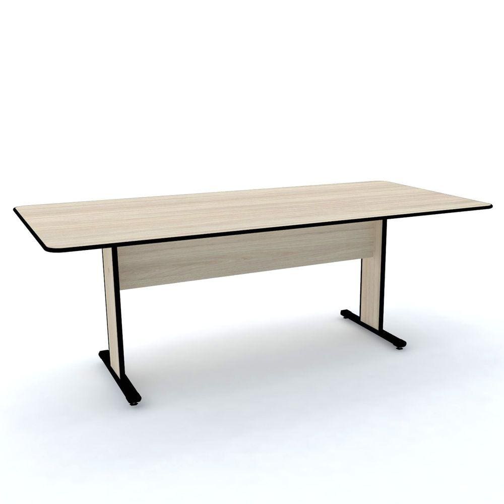 Mesa De Reunião Retangular Pandin Maxxi - Nogueira/Preto