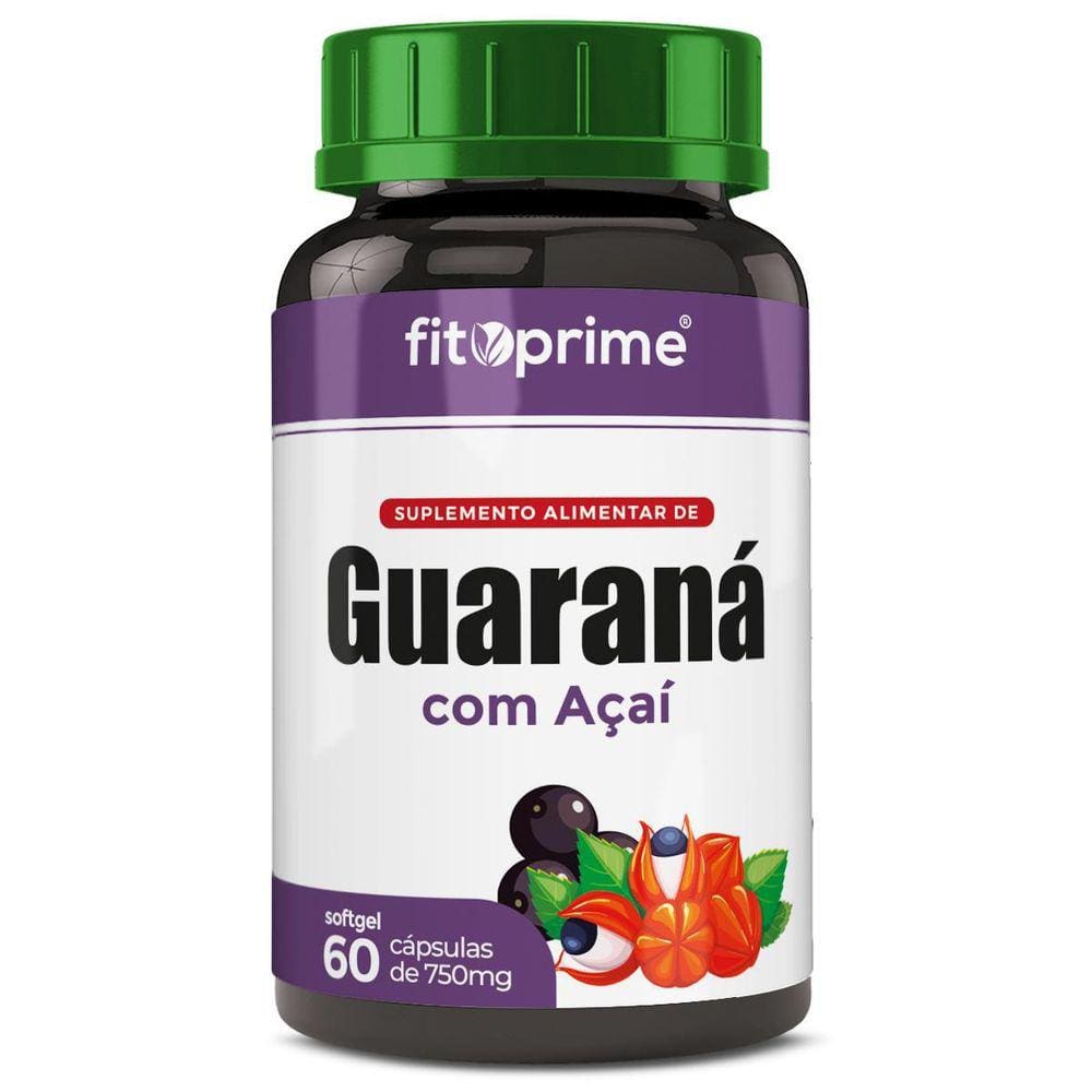 Guaraná Com Açai 60 Cápsulas 750Mg Fitoprime