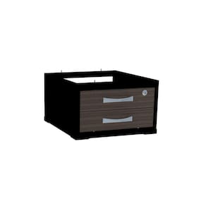 Gaveteiro Aéreo 2 Gavetas Pandin P25tub - Walnut/Preto