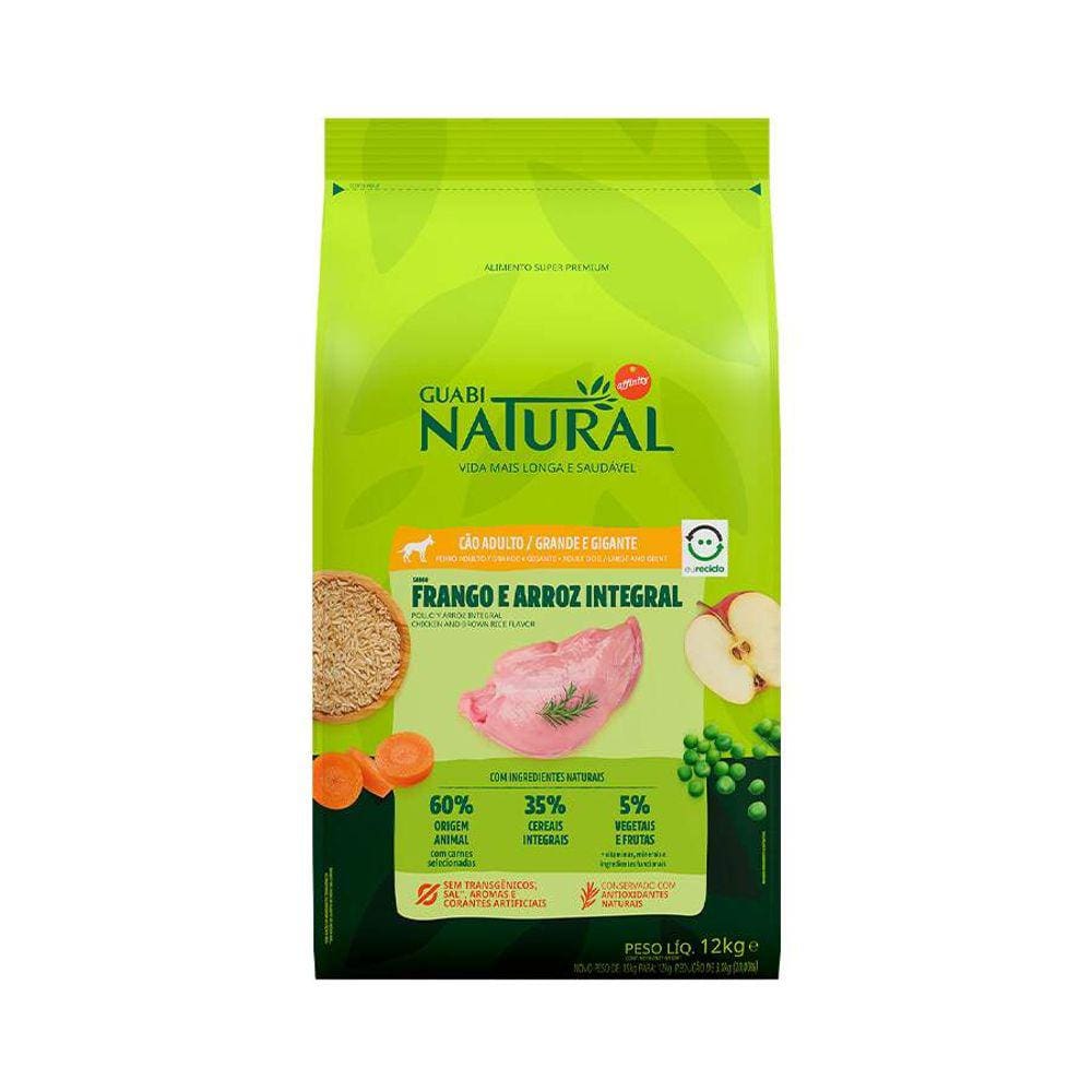 Guabi Natural Caes Adulto GG Frango/Arroz 12Kg