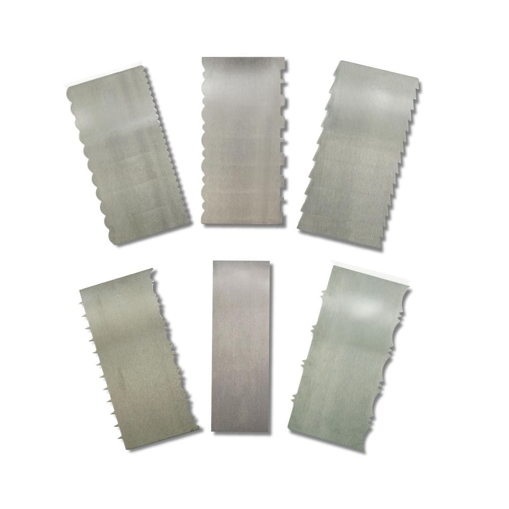 Kit 6 Espátulas Decorativas Em Aço Inox Para Decorar Bolo