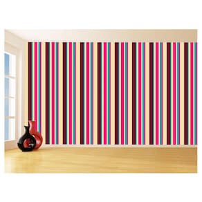 Papel De Parede 3D Listras Coloridas Verticais 3,5M Lst08