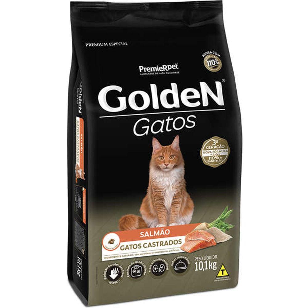 Golden Gatos Ad. Castr. Salmao 10,1 Kg
