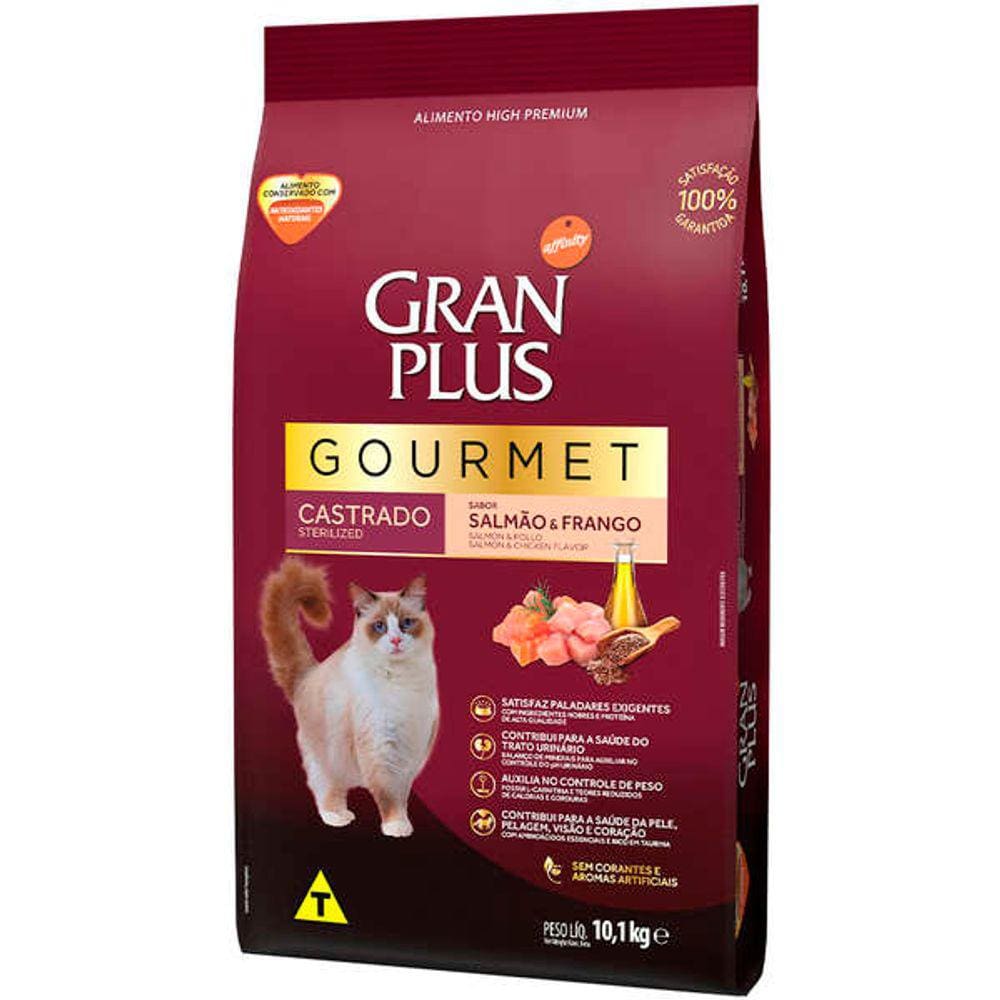 Gran Plus Gourmet Gatos Ad.Castr. Salm/Fran 10 Kg